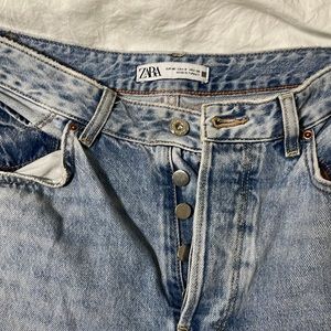 Light blue denim baggy jeans